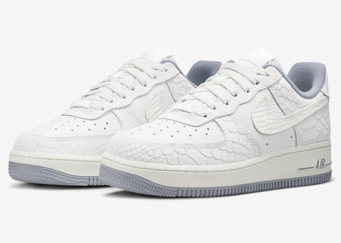 Nike Air Force 1 Low White Python Snake DX2678-100 Release Date Info
