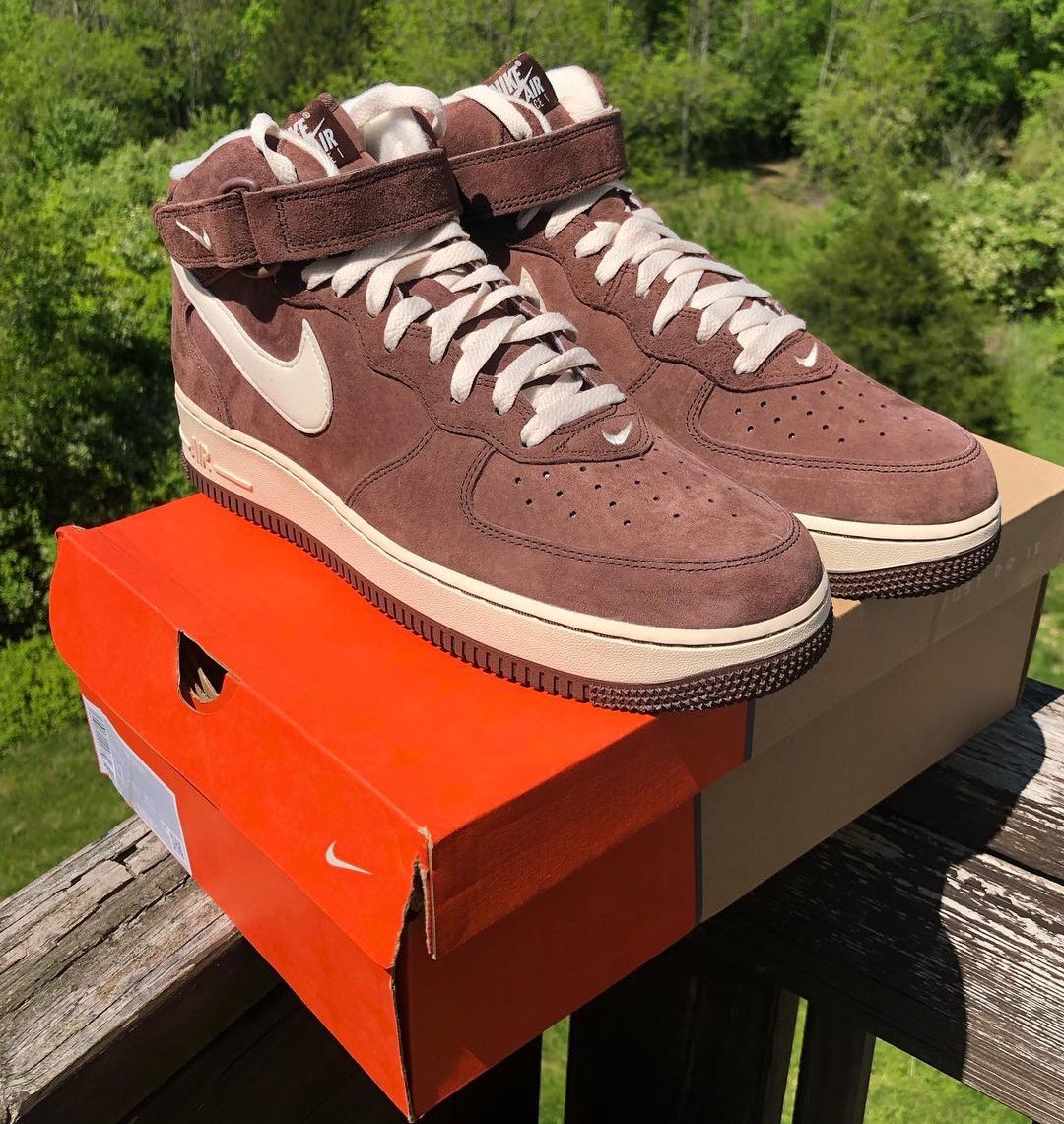 Nike Air Force 1 Mid Chocolate Cream DM0107-200 Release Date Info