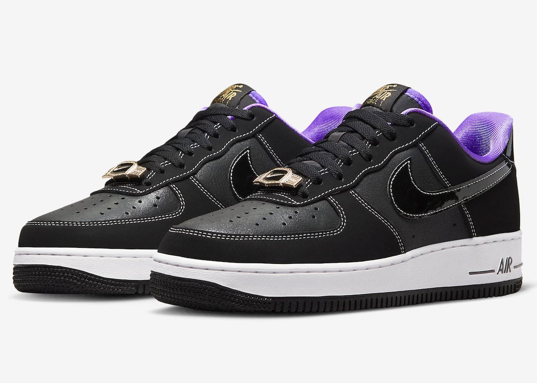 proteccion famélico Otros lugares Nike Air Force 1 World Champ Black Purple DR9866-001 Release Date Info |  SneakerFiles