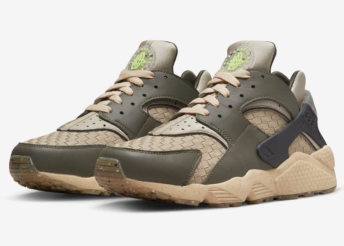 Nike Air Huarache Next Nature in Olive and Tan