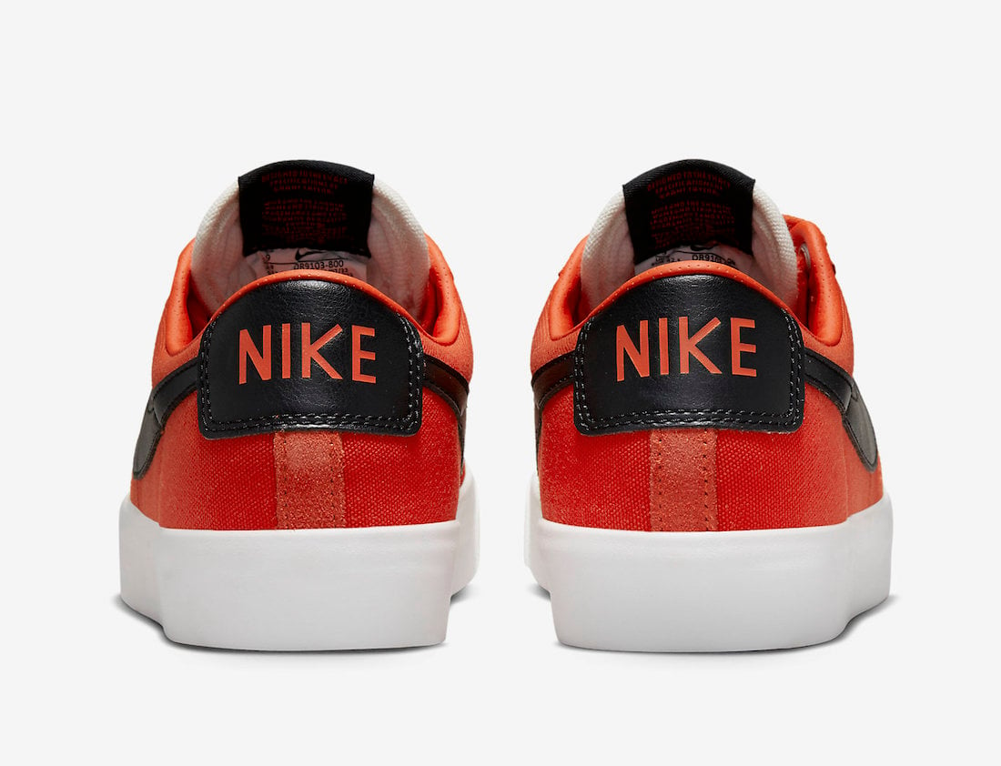 Nike SB Blazer Low GT Orange Black DR9103-800 Release Date Info