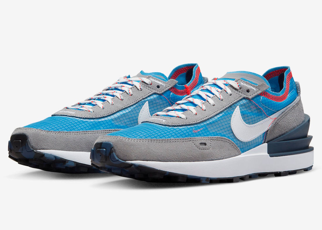 This Nike Waffle One Features a Blue Grid