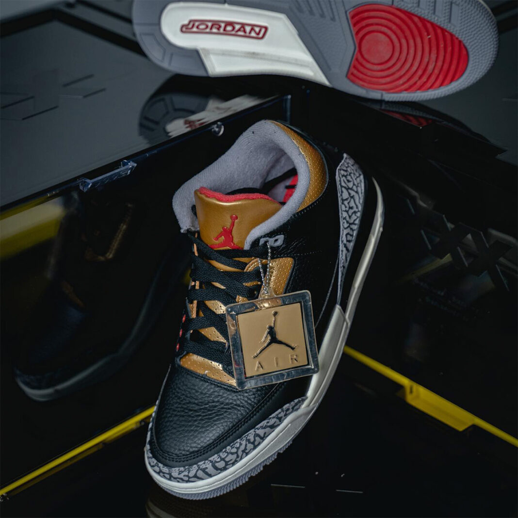 jordan 3 black gold