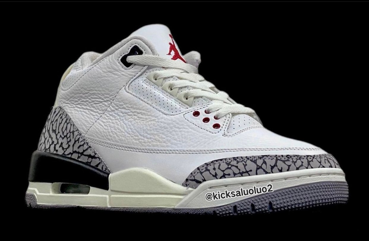 Air Jordan 3 White Cement Reimagined DN3707-100 Release Lateral