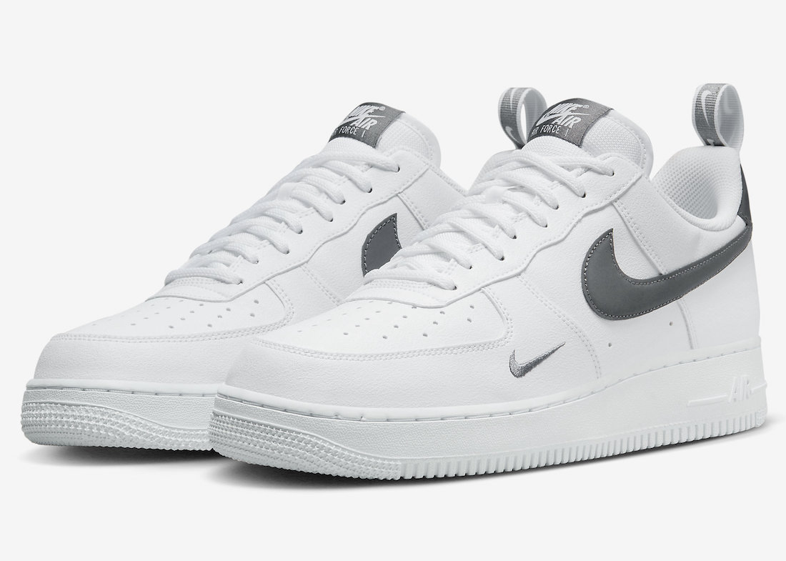 Nike Air Force 1 Low in White with Ribbon Pull Tabs