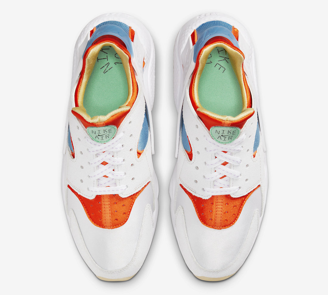 Nike Air Huarache White Orange Blue DX2345-100 Release Date Info