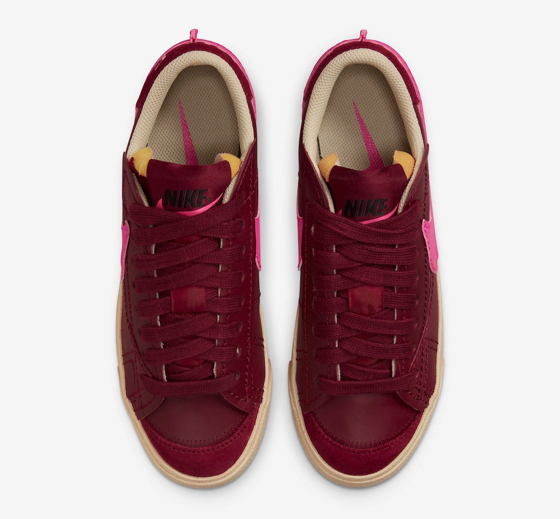 Nike Blazer Low Jumbo Burgundy Hot Pink DQ1470-600 Release Date Info