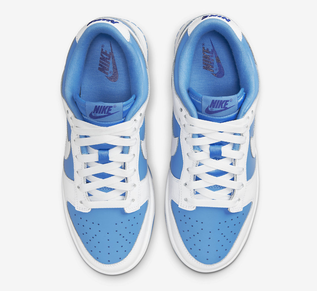 Nike Dunk Low White University Blue Royal Blue DJ9955-101 Release Date Info