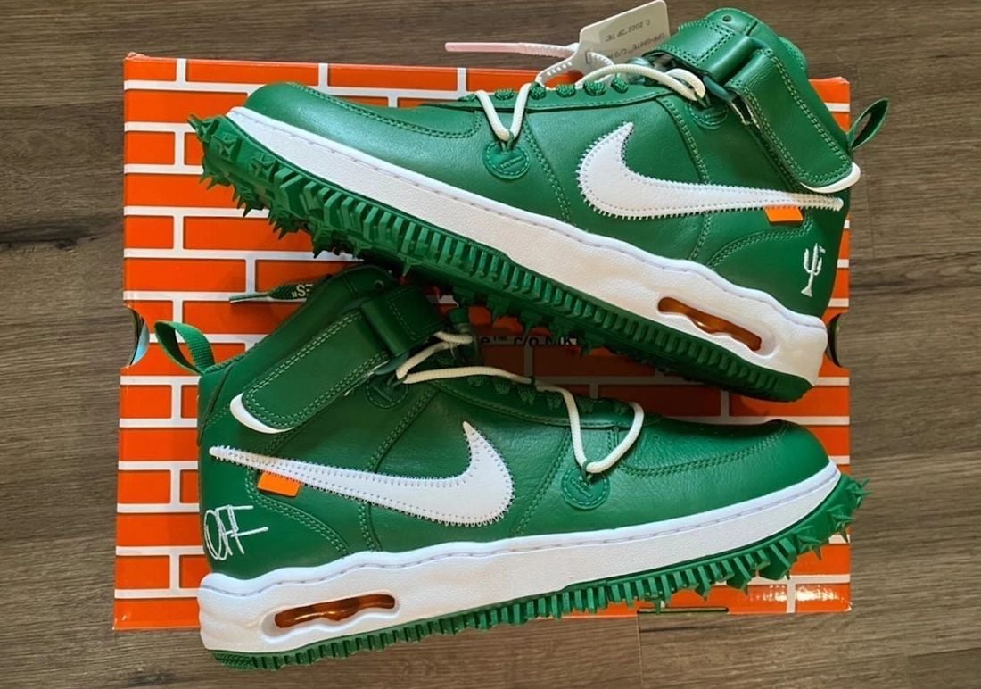 Off-White Nike Air Force 1 Mid Pine Green DR0500-300 Release Date Info