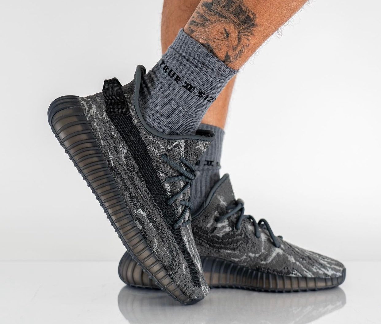 adidas Yeezy Boost 350 V2 MX Grey On-Feet