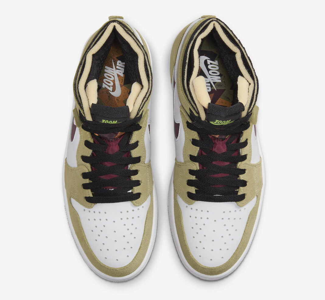Air Jordan 1 Zoom CMFT ’Neutral Olive’ Features Pattern Insoles