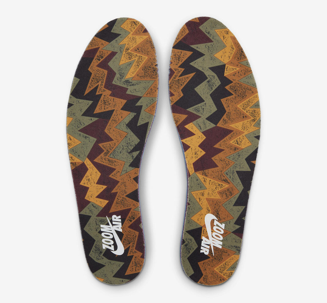 Air Jordan 1 Zoom CMFT ’Neutral Olive’ Features Pattern Insoles