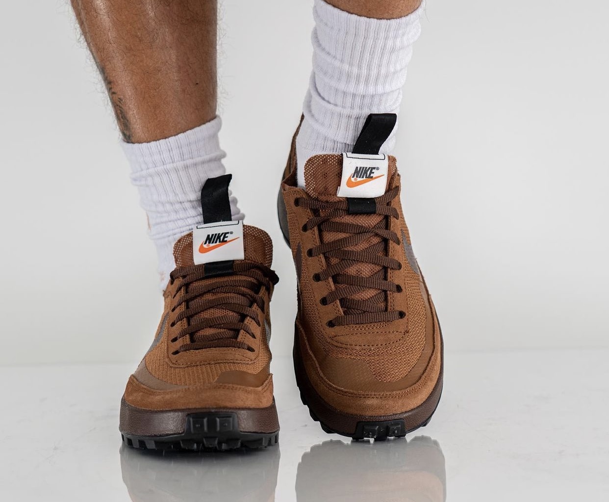 Tom Sachs x NikeCraft General Purpose Shoe Brown DA6672-201 On-Feet