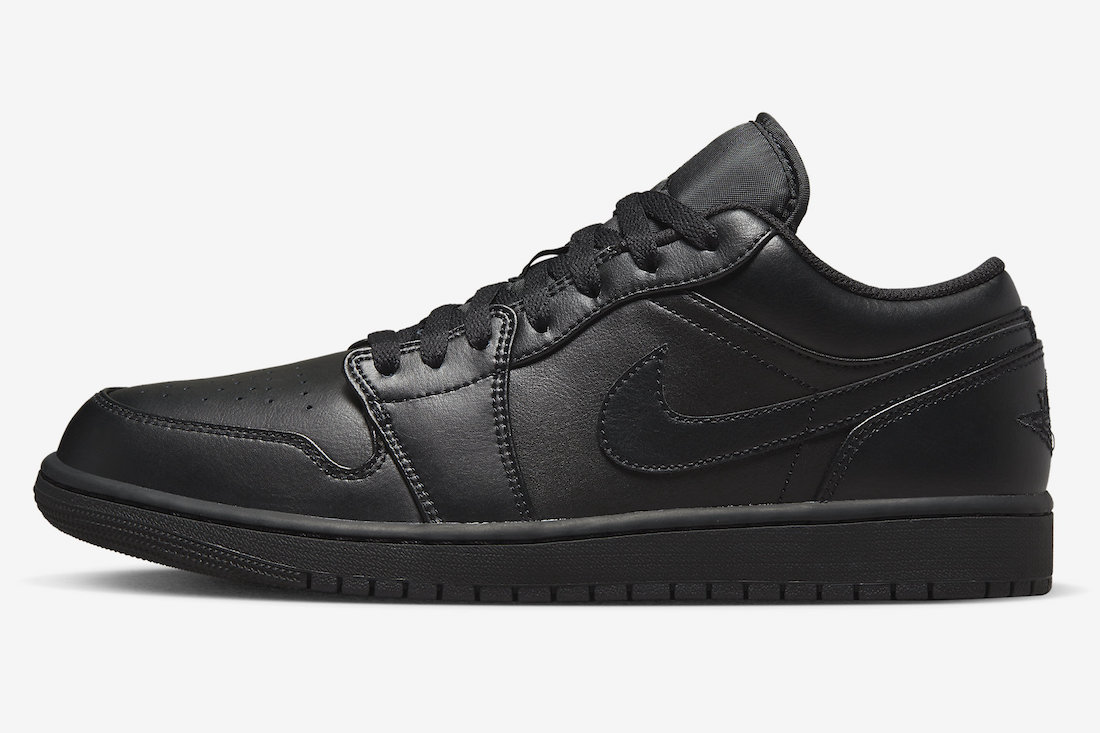 Air Jordan 1 Low Triple Black 553558-093 Release Date Info