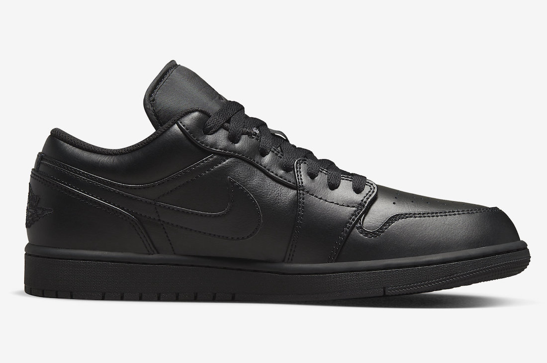 Air Jordan 1 Low Triple Black 553558-093 Release Date Info