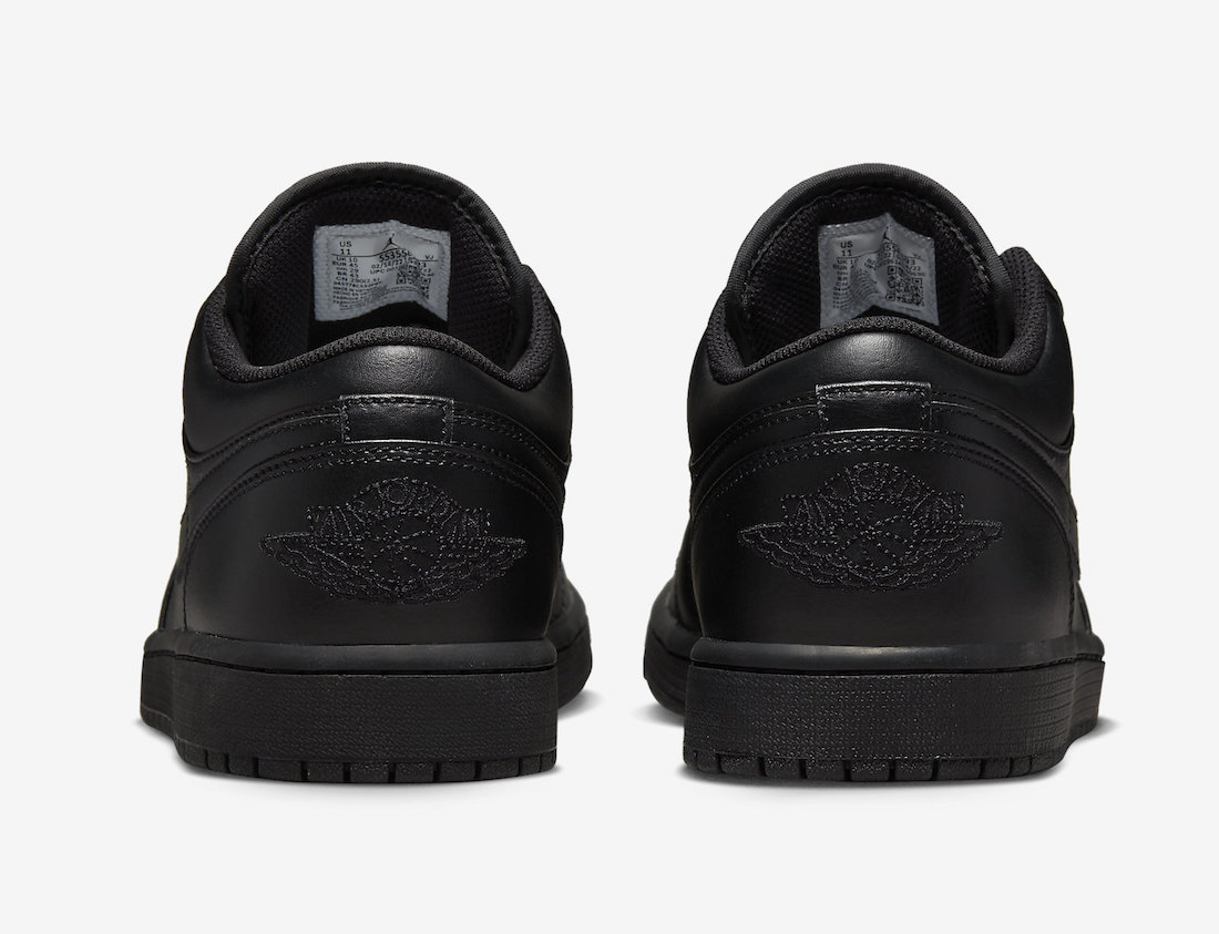 Air Jordan 1 Low Triple Black 553558-093 Release Date Info