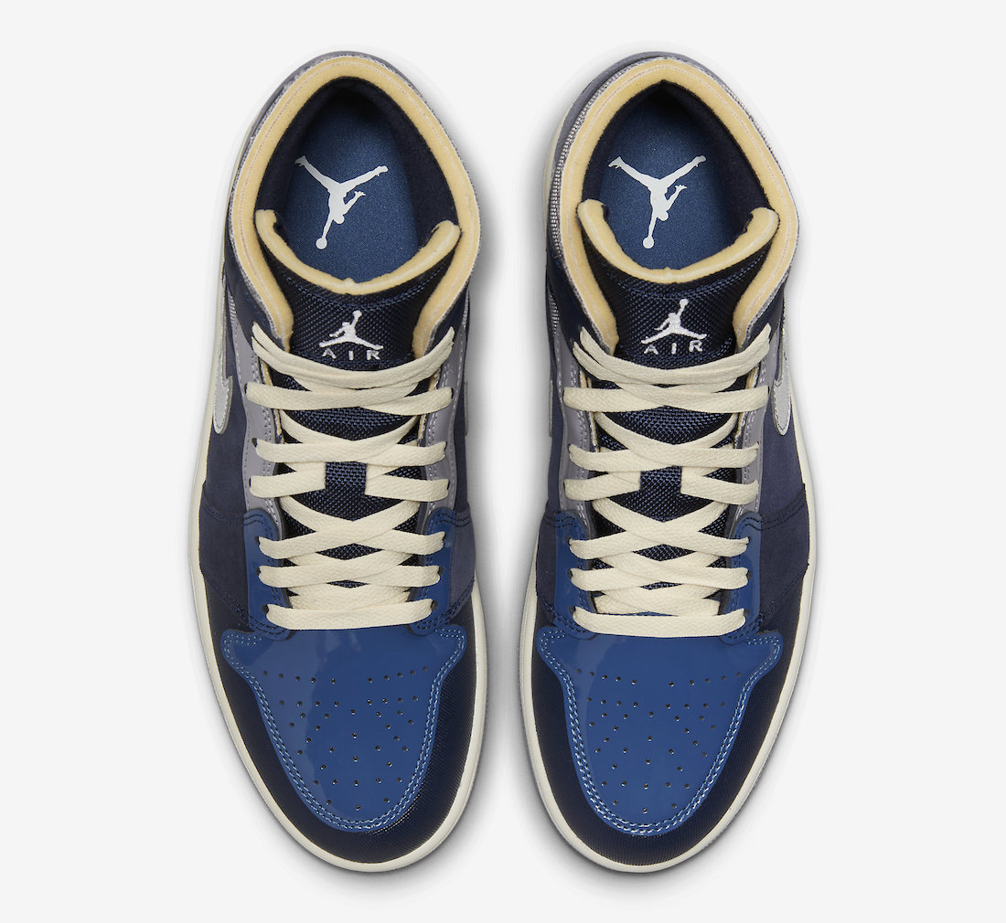 Air Jordan 1 Mid SE Craft Obsidian Ashen Slate French Blue Sail DR8868-400 Release Date Info