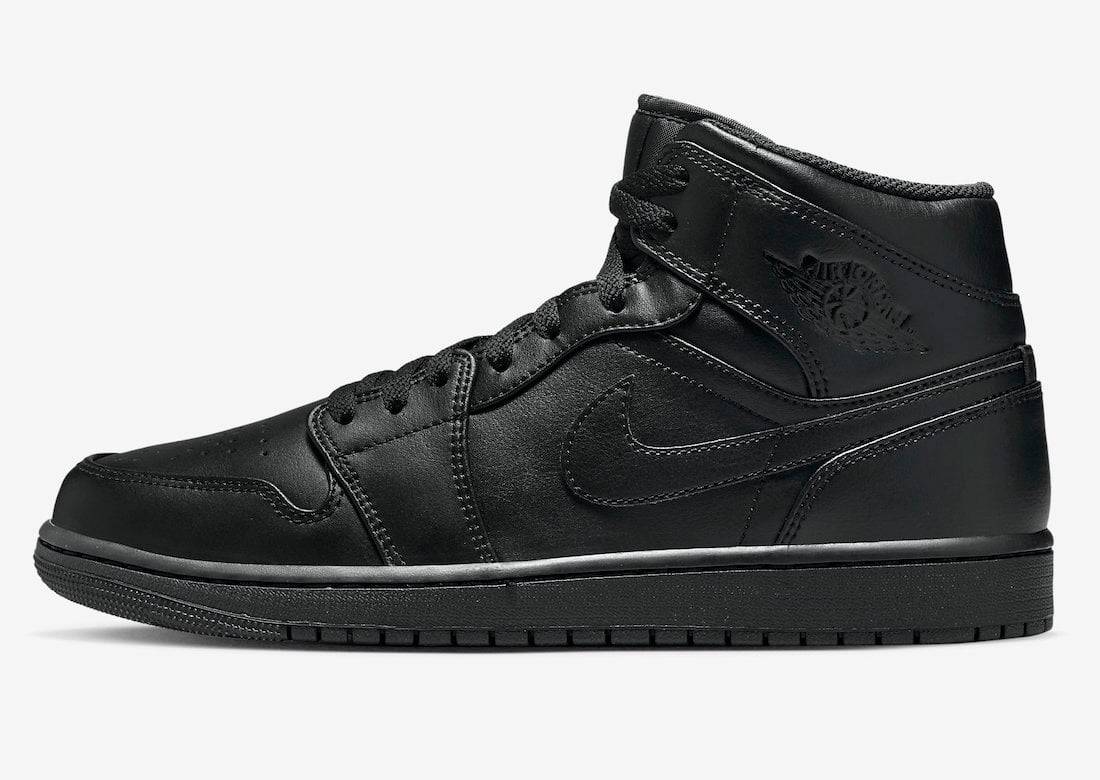 Air Jordan 1 Mid Triple Black 554724-093 Release Date Info
