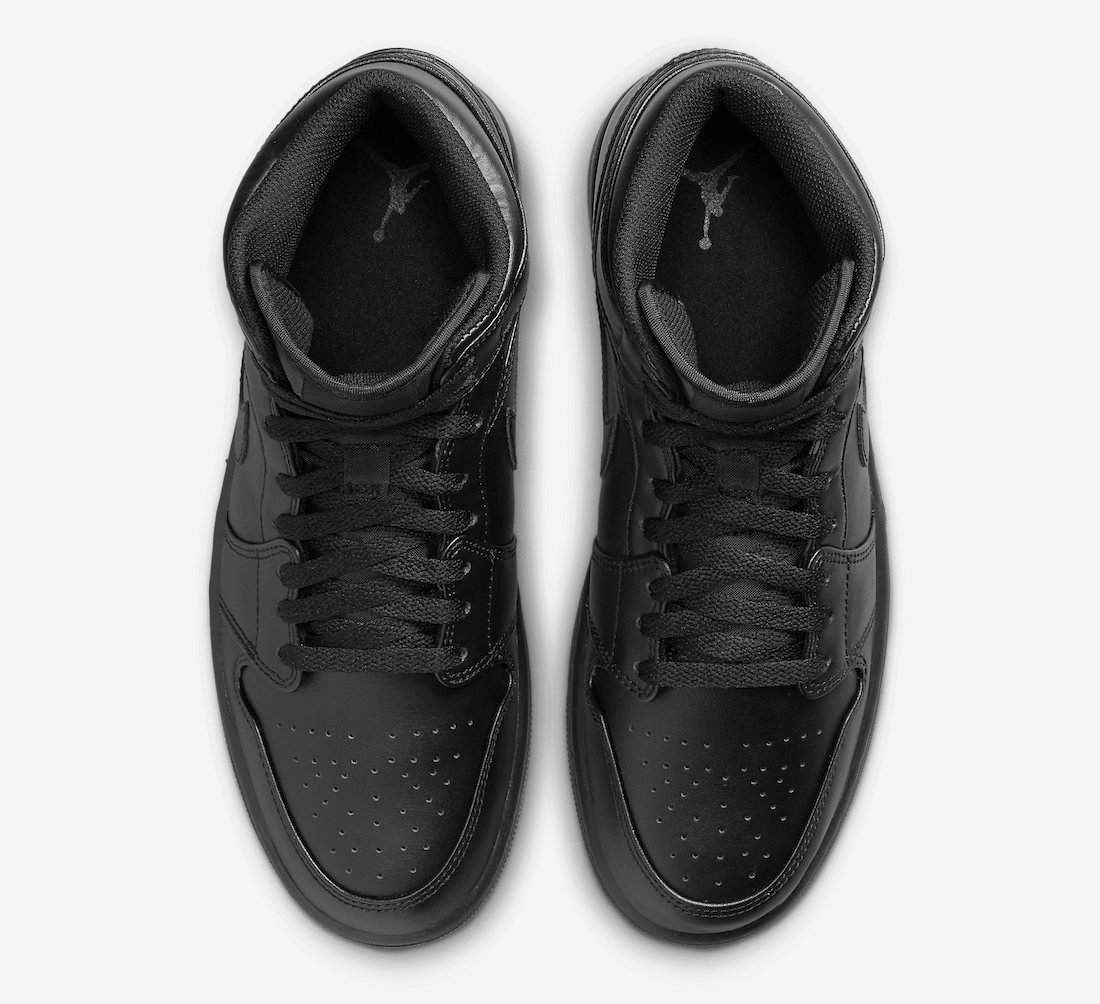 Air Jordan 1 Mid Triple Black 554724-093 Release Date Info