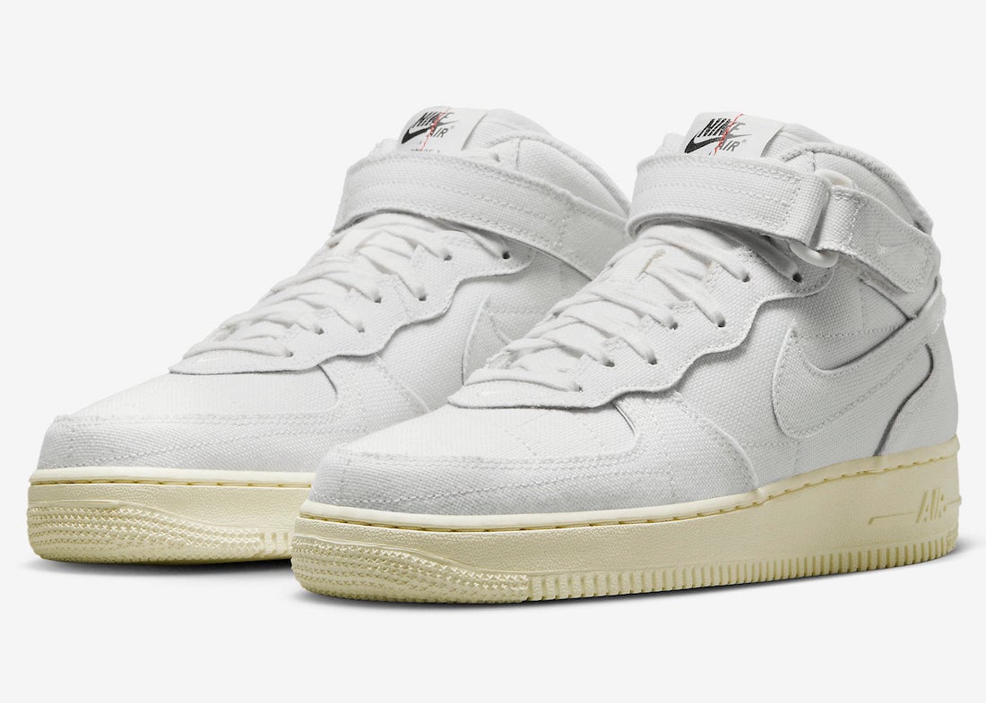 Nike Air Force 1 Mid ‘White Canvas’ Releasing Soon
