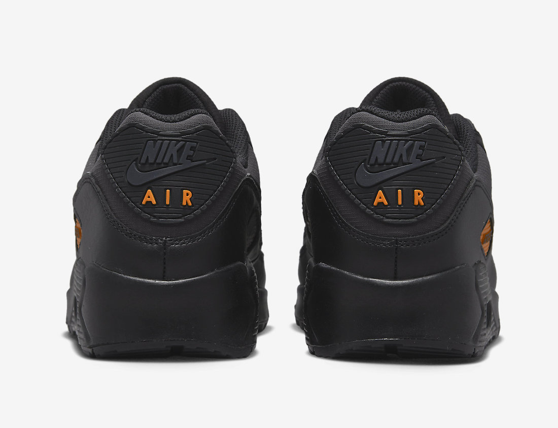 Nike Air Max 90 Gore-Tex Black Anthracite Safety Orange DJ9779-002 Release Date Info