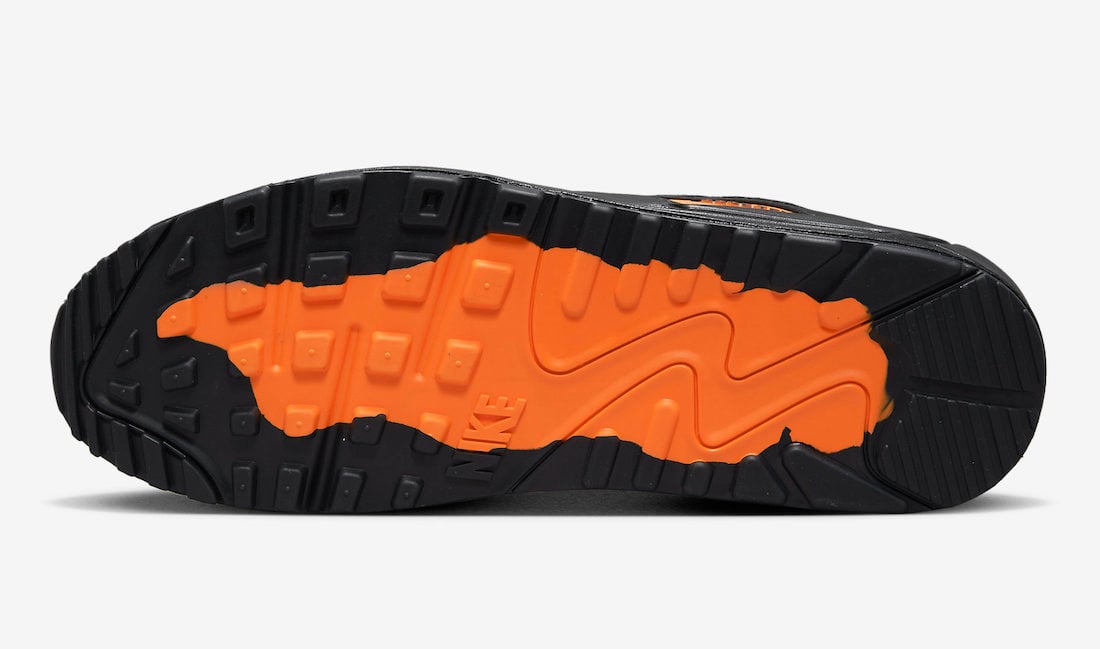 Nike Air Max 90 Gore-Tex Black Anthracite Safety Orange DJ9779-002 Release Date Info