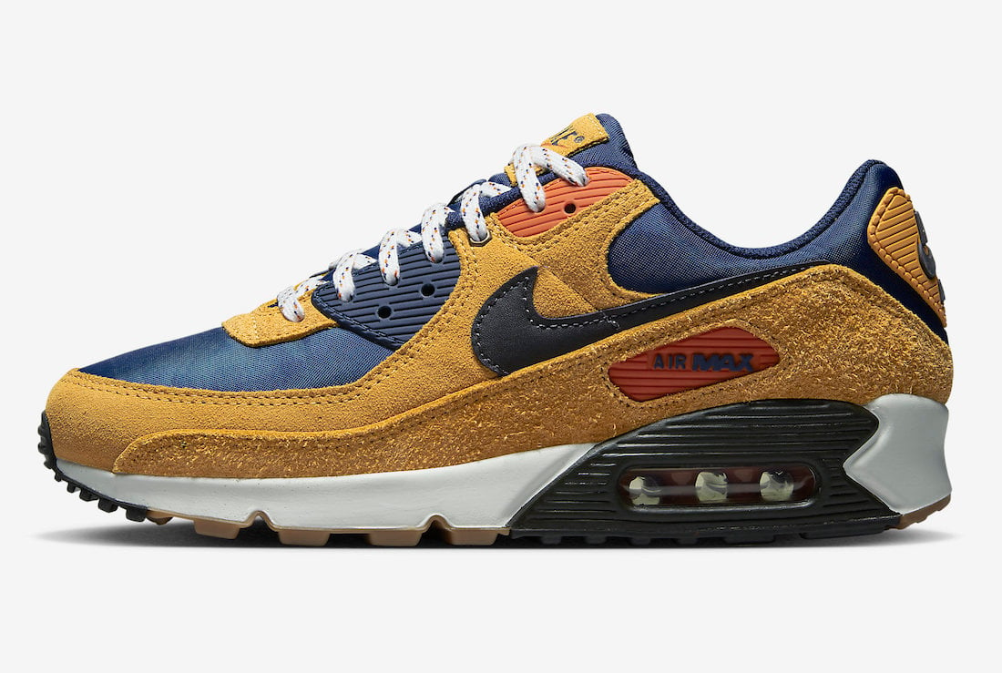 Nike Air Max 90 Navy Wheat Orange DZ5175-200 Release Date Info