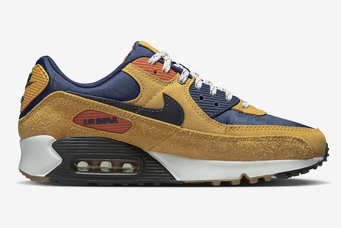 Nike Air Max 90 Navy Wheat Orange DZ5175-200 Release Date Info