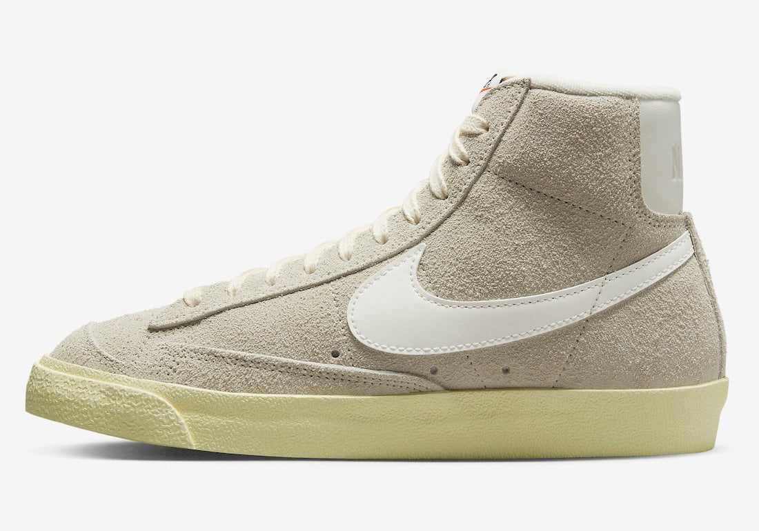 Nike Blazer Mid Suede Light Bone Sail Alabaster Black DV7006-001 Release Date Info
