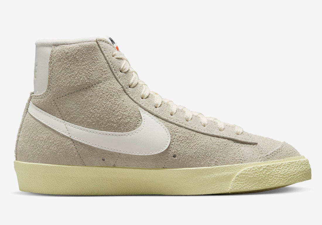 Nike Blazer Mid Suede Light Bone Sail Alabaster Black DV7006-001 Release Date Info
