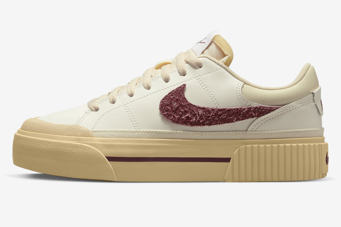Nike Court Legacy Lift Sail Sesame Coconut Milk Dark Beetroot DZ4766-133 Release Date Info