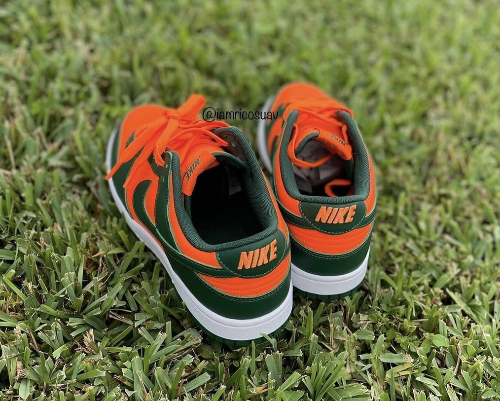 Nike Dunk Low Miami Hurricanes Green Orange DD1391-300 Release Date