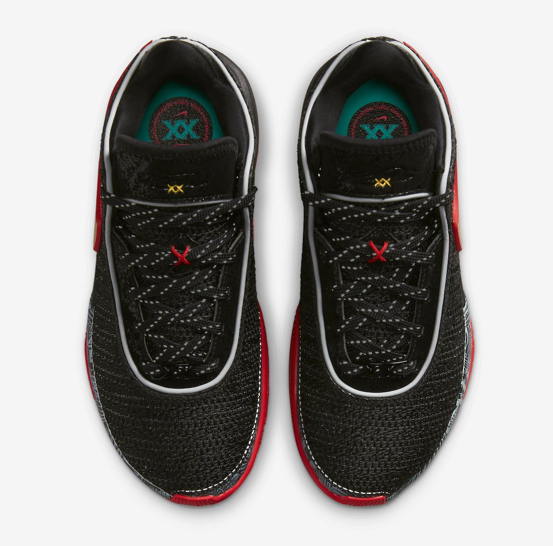 Nike LeBron 20 Noir Rouge GS DQ8651-001 Date de sortie