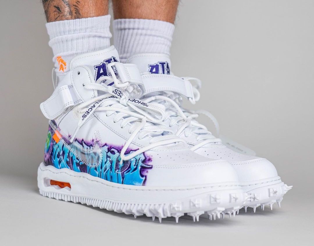 Off-White x Nike Air Force 1 Mid Graffiti DE0500-100 Release Date + Where Buy | SneakerFiles