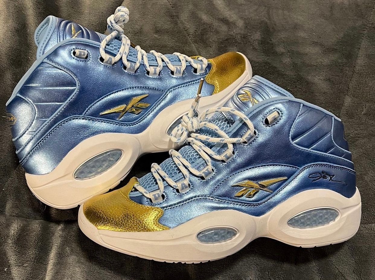 Panini Reebok Question Mid Blue Gold Friends and Family