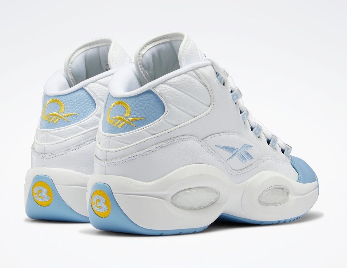 Reebok Question Mid Denver Nuggets White Fluid Blue Toxic Yellow GW8854 Release Date Info