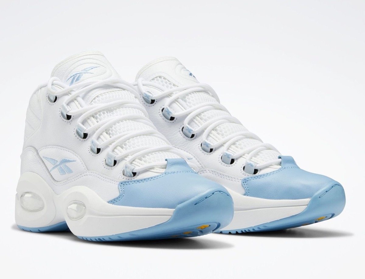 Reebok Question Mid Denver Nuggets White Fluid Blue Toxic Yellow GW8854 Release Date Info