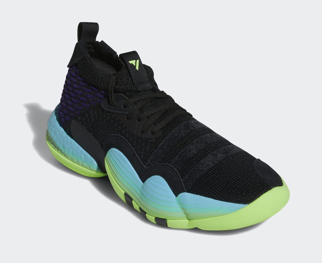 adidas Trae Young 2 Core Black Team Solar Green H06473 Release Date Info