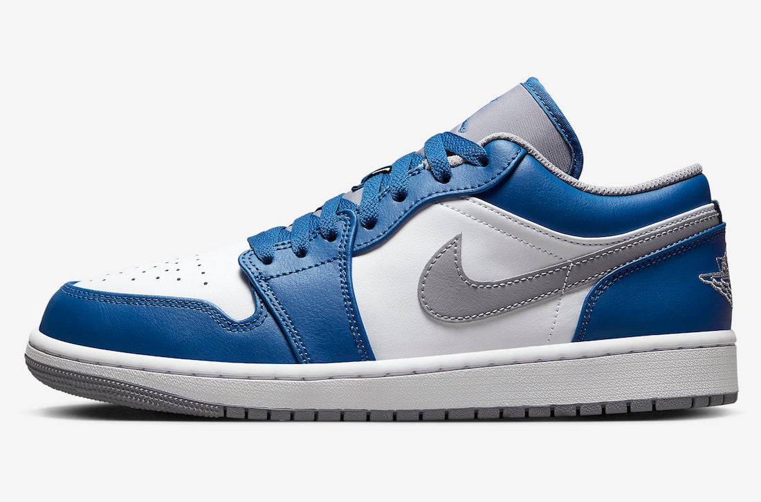 jordan 1 low blue and white