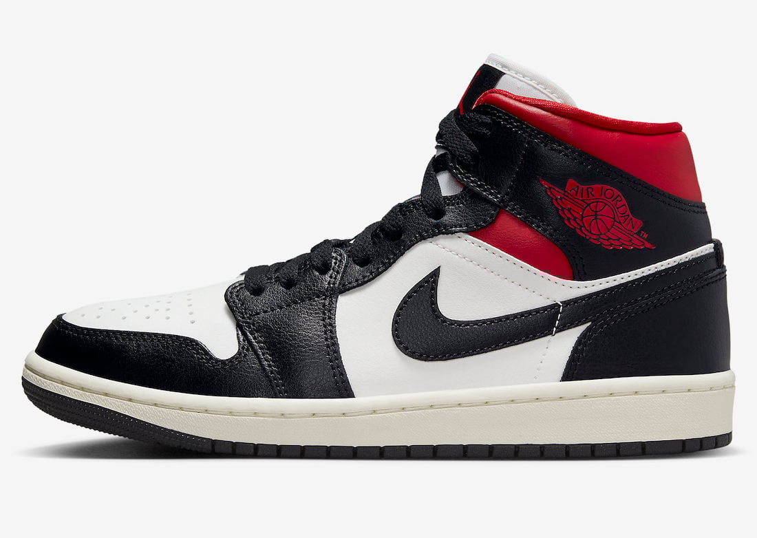 Air Jordan 1 Mid Black Gym Red Sail BQ6472-061 Release Date Info
