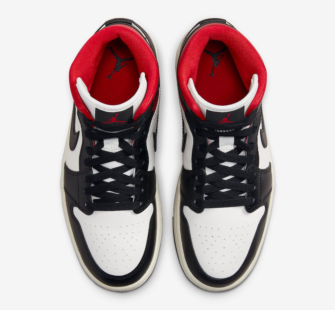 Air Jordan 1 Mid Black Gym Red Sail BQ6472-061 Release Date Info