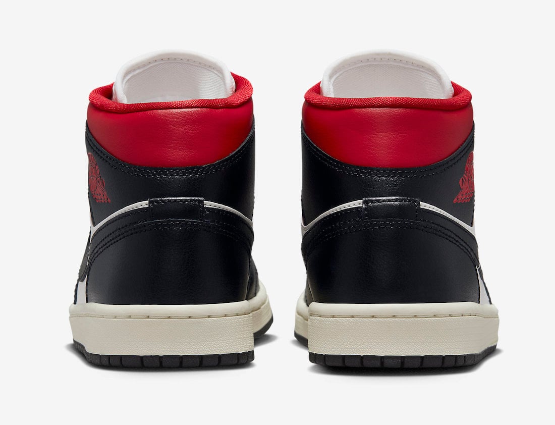 Air Jordan 1 Mid Black Gym Red Sail BQ6472-061 Release Date Info