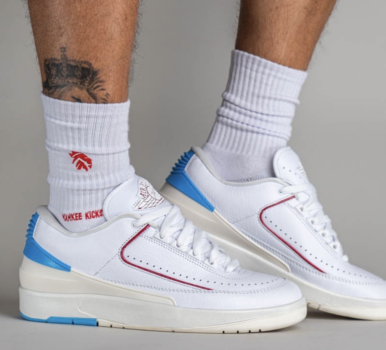 Air Jordan 2 Low UNC to Chicago DX4401-164 On-Feet