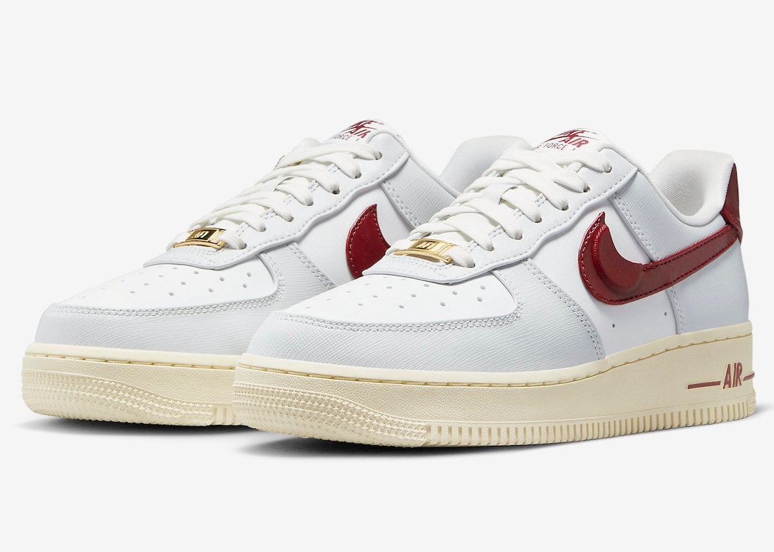 af1 white and red