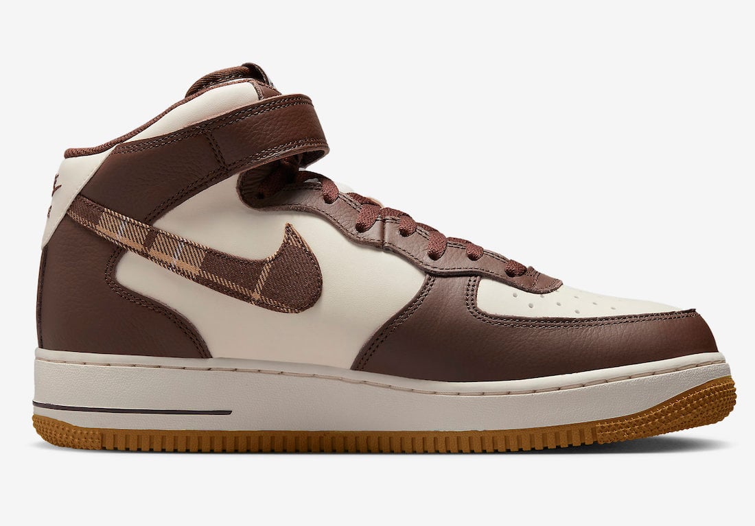 Nike Air Force 1 Mid Brown Plaid DV0792-100 Release Date Info