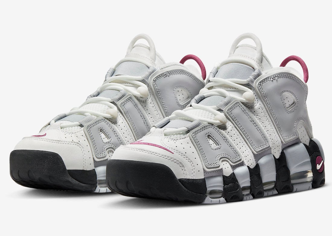 This Nike Air More Uptempo Features Bordeaux Accents