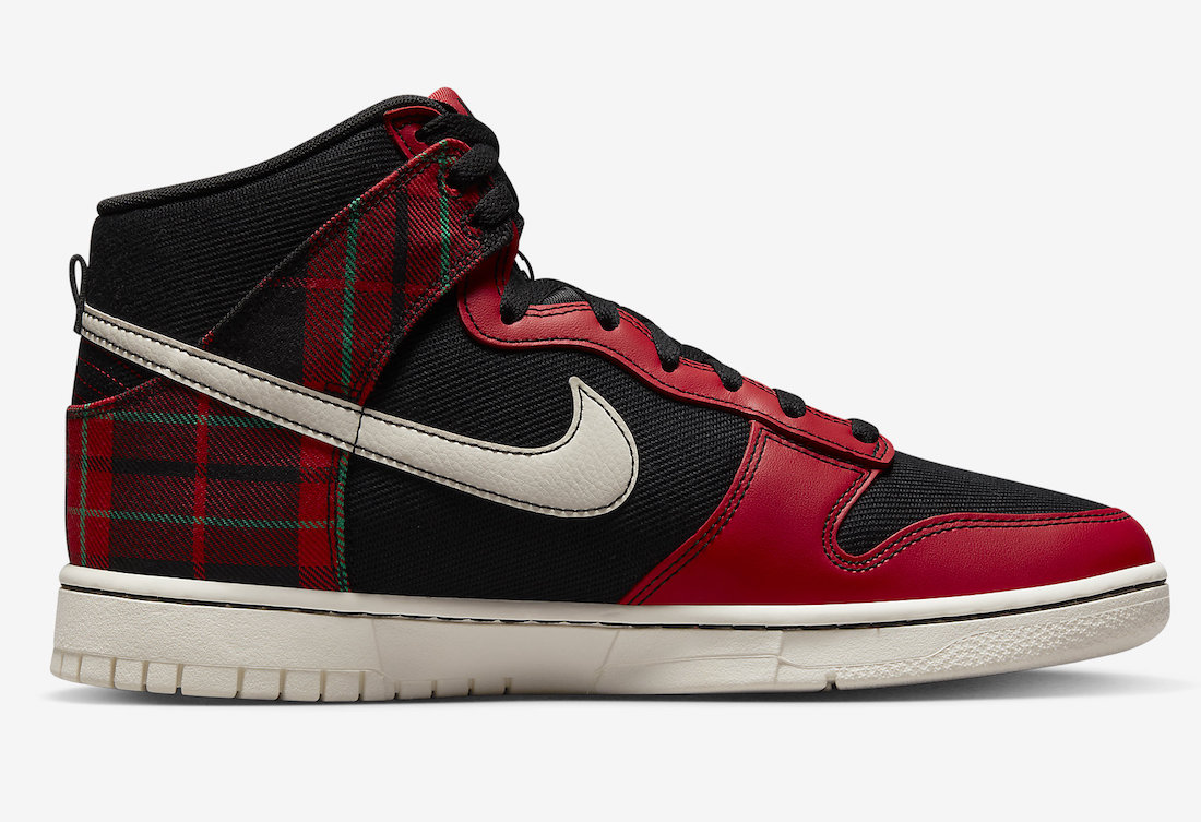 Nike Dunk High Plaid Red Black Release Date Info