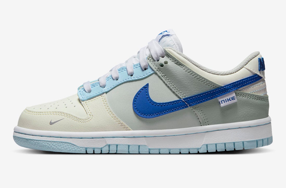 Nike Dunk Low GS Ivory Hyper Royal White Photon Dust Grey Fog FB1843-141 Release Date Info