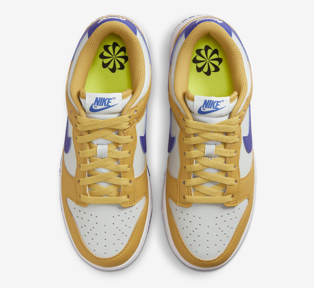 Nike Dunk Low Next Nature Wheat Gold Hyper Royal DN1431-700 Release Date