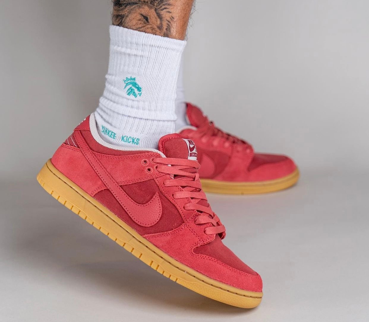 Nike SB Dunk Low Adobe DV5429-600 On-Feet Nike SB Dunk Low Adobe DV5429-600 On-Feet